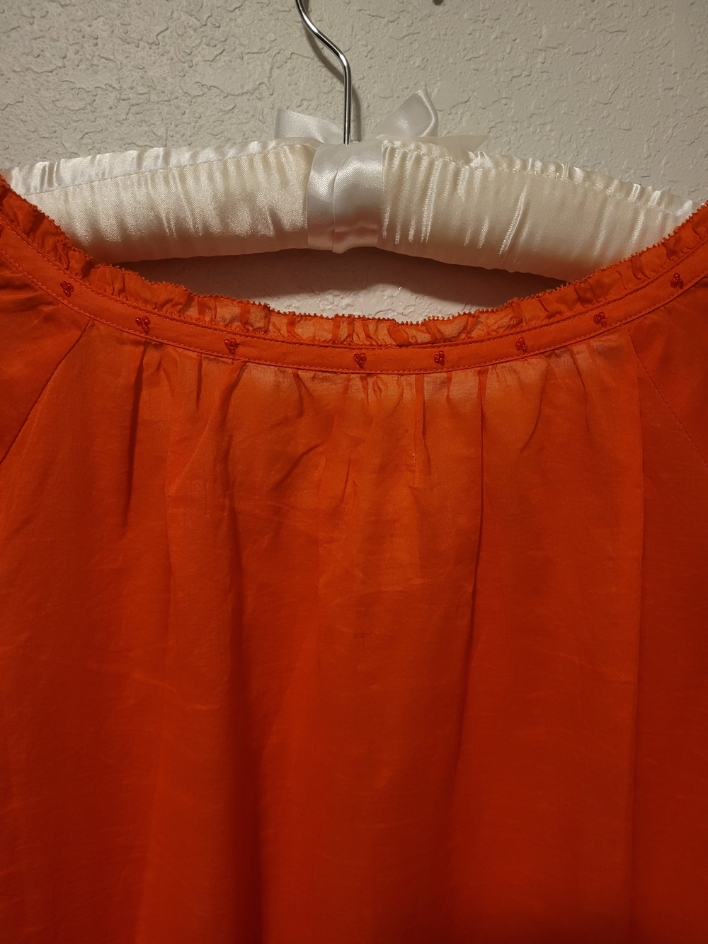 Sundance, Beautiful orange, cotton top In large. Short-Sleeve - Picture 8 of 15